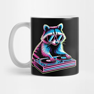 Retro Raccoon DJ Funny Raccoon Mug